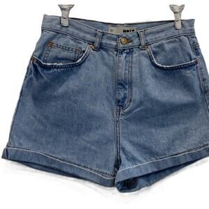 TOPSHOP High Waist Cuffed Denim Shorts‎ Size 30